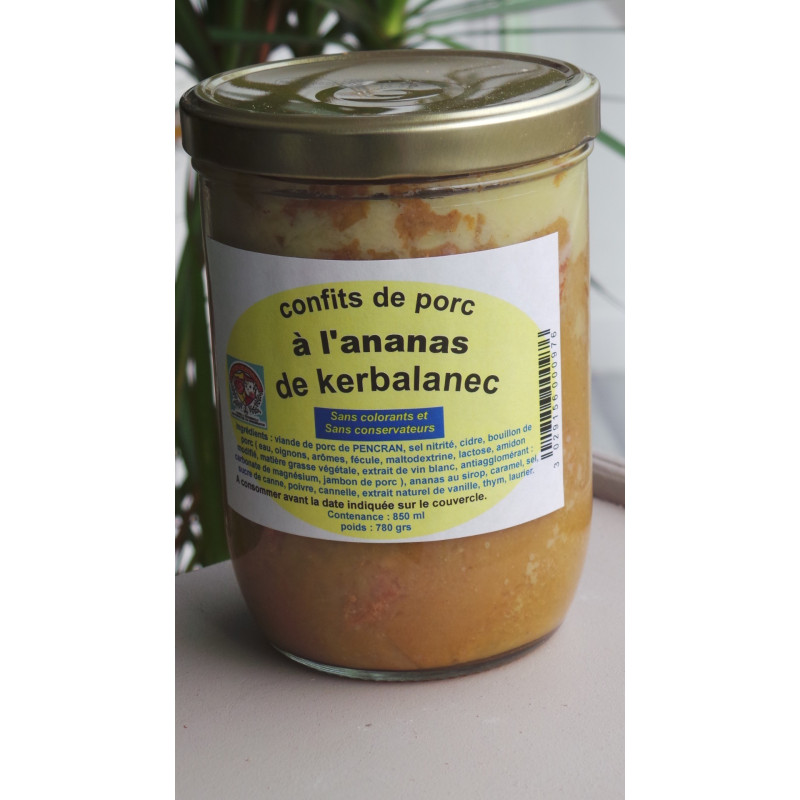 CONFIT PORC À L'ANANAS 780g CONFIT PORC À L'ANANAS 780g