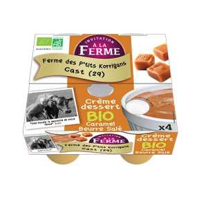 CRÈME DESSERT CARAMEL BEURRE SALÉ BIO X 4