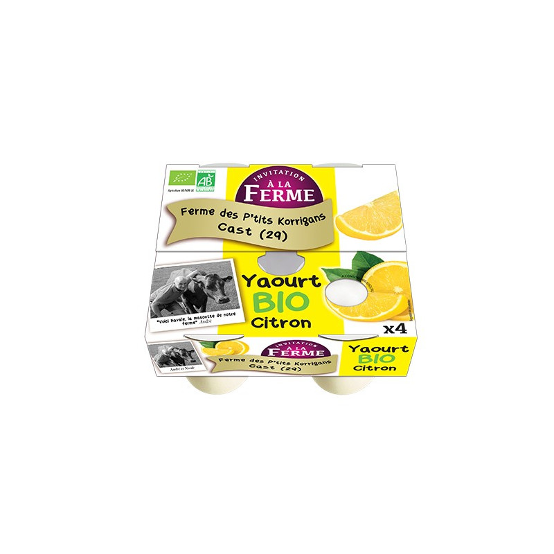 YAOURT BIO CITRON X 4