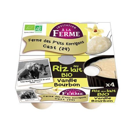 RIZ AU LAIT VANILLE BOURBON BIO X 4