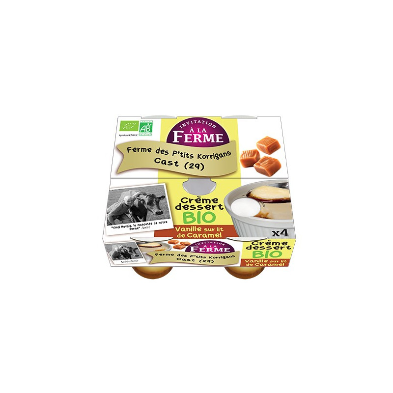 CRÈME VANILLE SUR LIT CARAMEL