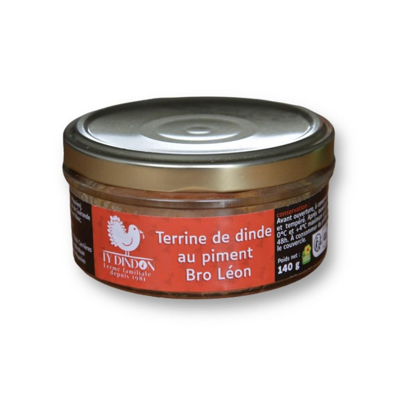 TERRINE DE DINDE AU PIMENT BRO LÉON - 360 gr TERRINE DE DINDE AU PIMENT BRO LÉON - 360 gr