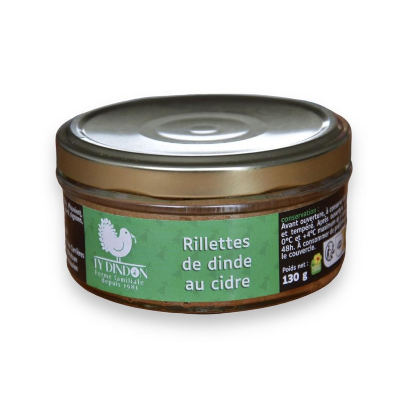 RILLETTES DE DINDE AU CIDRE - 130 gr RILLETTES DE DINDE AU CIDRE - 130 gr