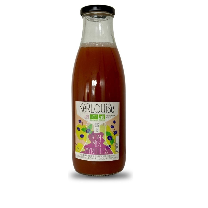 JUS POMMES MYRTILLE BIO - 75cl