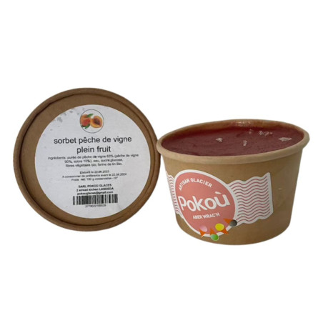 SORBET PÊCHE DE VIGNE - 180 GR