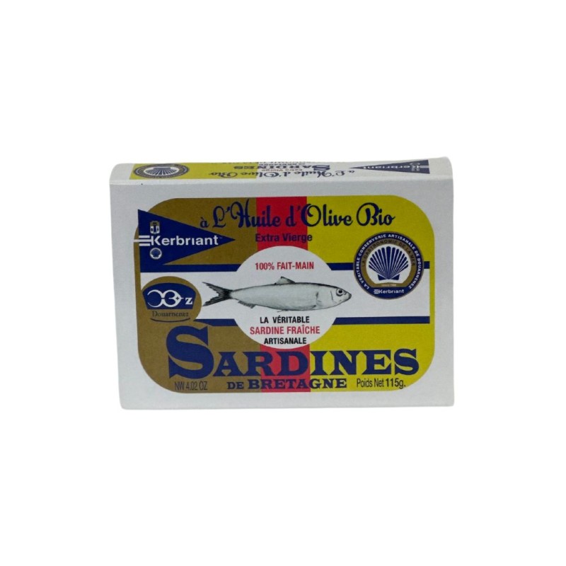 SARDINES A L'HUILE OLIVE BIO - 115 gr SARDINES A L'HUILE OLIVE BIO - 115 gr