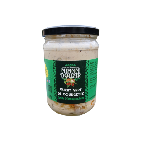 Curry vert de courgette, carotte, champignons bruns  - 450 gr