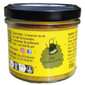 Houmous chou-fleur coco, curry - 100 gr