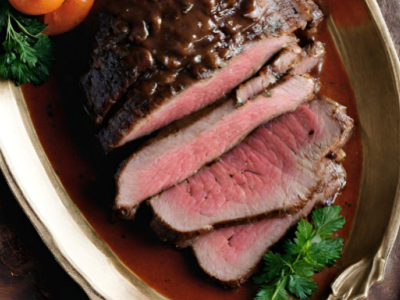 RÔTI DE BOEUF ET SA SAUCE À LA BIÈRE